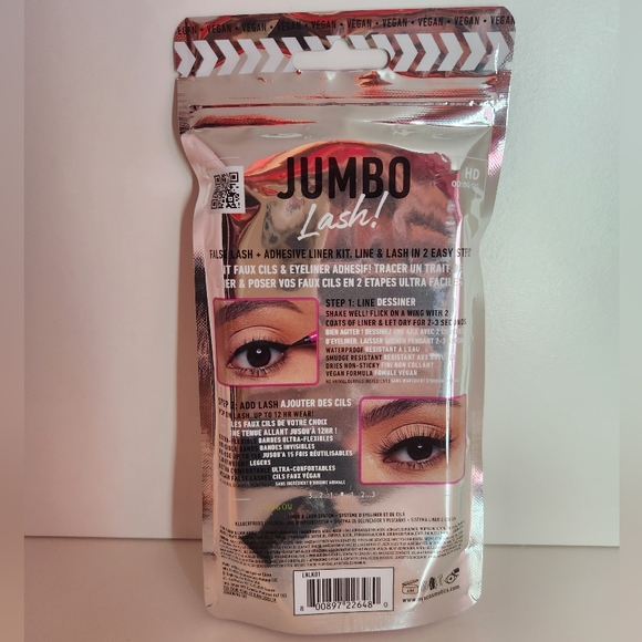 NYX Fringe Glam Kit Jumbo lash false lash system lashes with lash glue - Picture 2 of 2